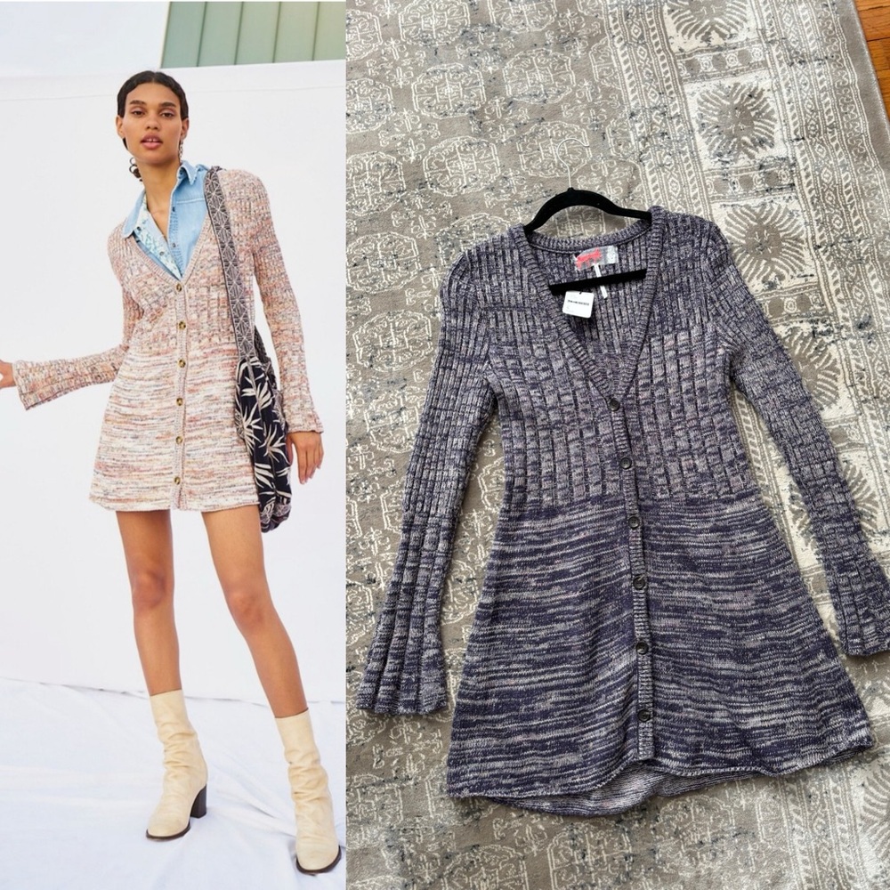 Free People  Knit Cardigan Dress